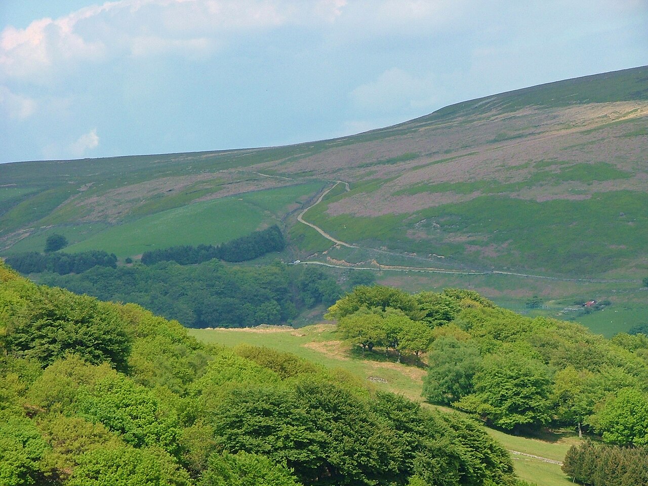 Hills climb to over 580m