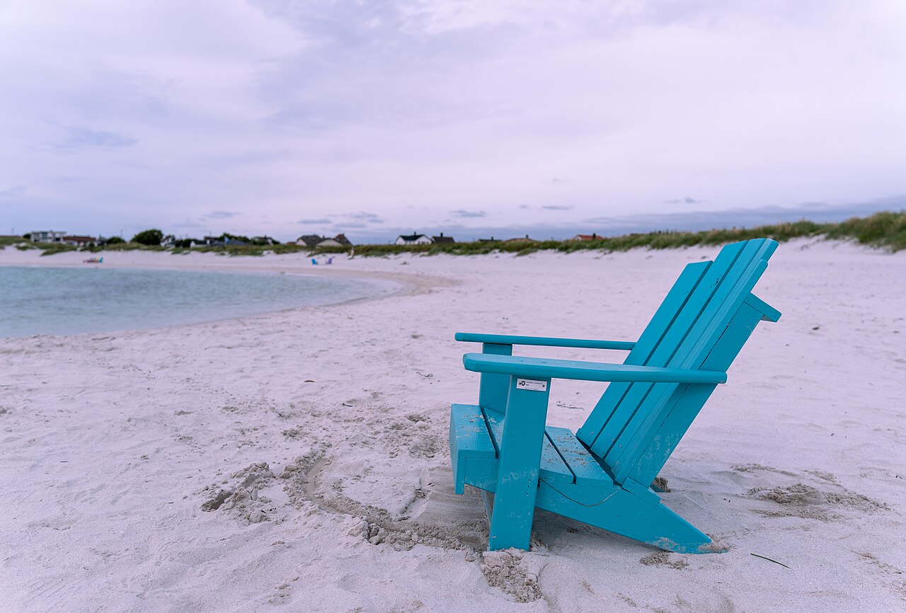 Beach chair, Åkrehamn beach, Norway