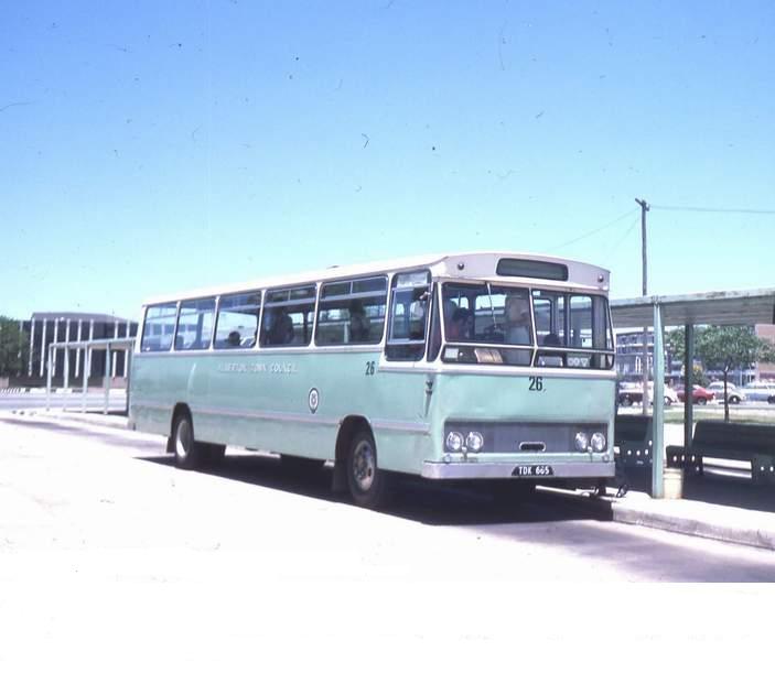 View of Alberton Bus Station (Alberton, Gauteng, South Africa) in 1977.