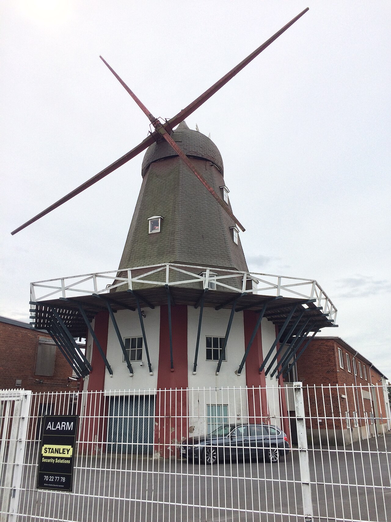 Røde Vejrmølle, a Dutch style windmill in Albertslund, Denmark