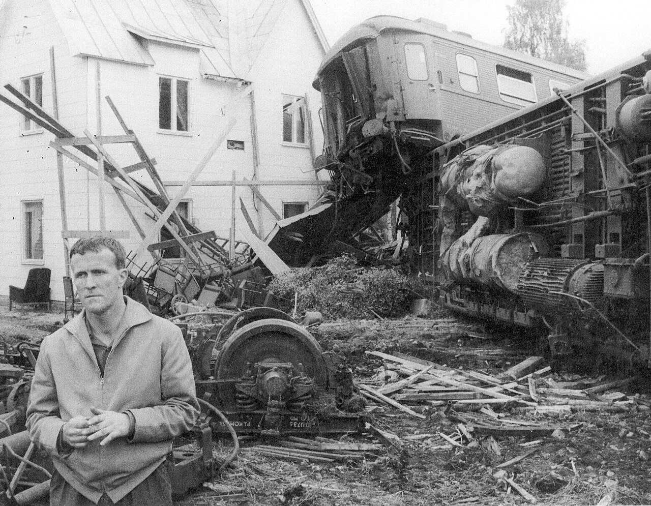 Rail transport accident in Alby 1964.