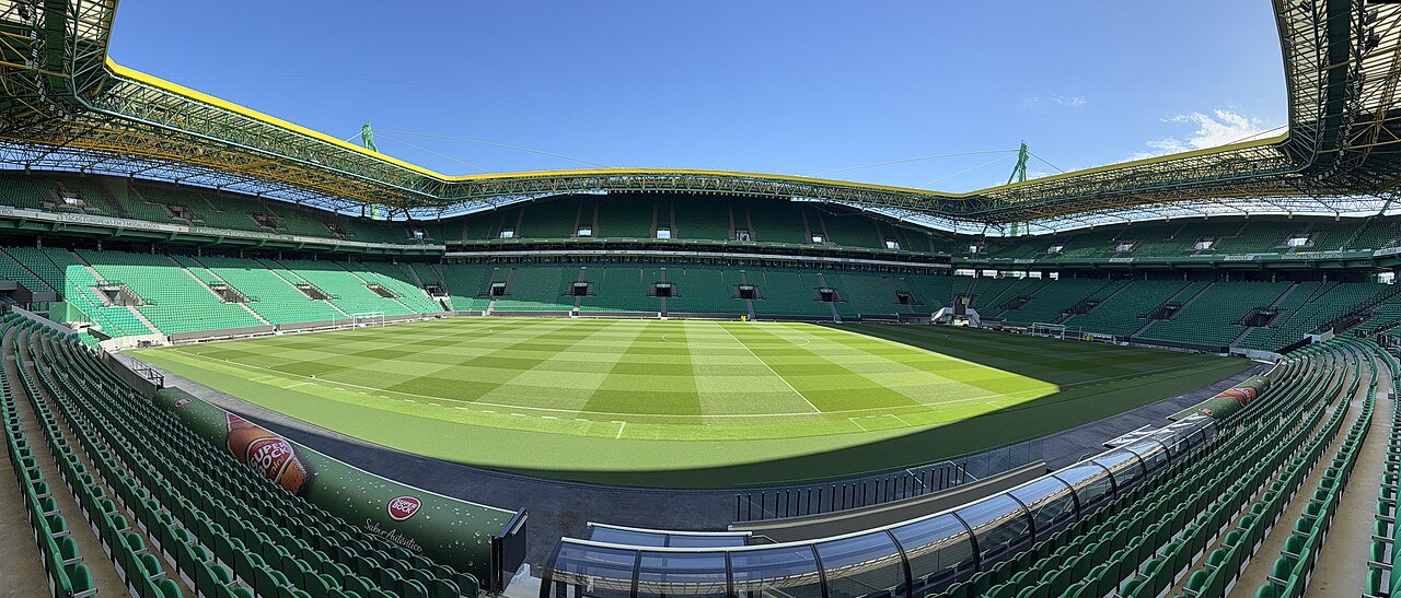 A panorama of the Estadio Jose Alvalade following renovation