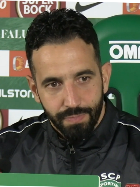 Rúben Amorim in a press conference in January 2024, as Sporting CP manager