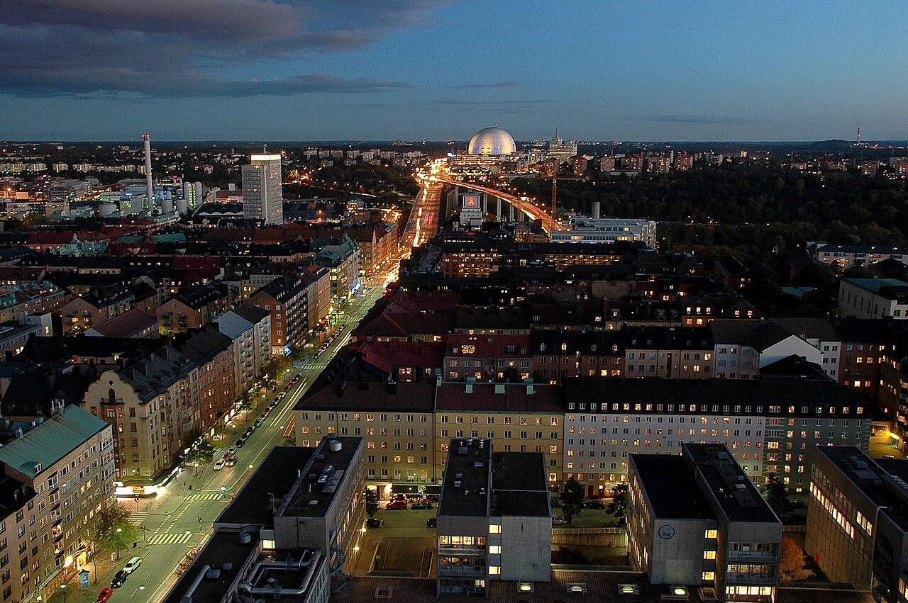 View south from Skatteskrapan on Södermalm, Stockholm.