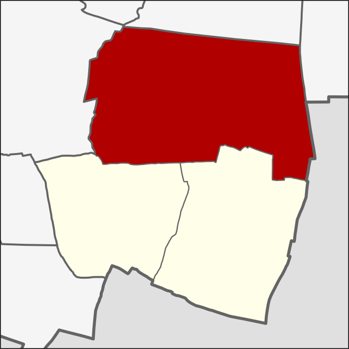 Map of the district (khet) of Prawet, Bangkok, Thailand, highlighting the subdistrict (khwaeng) of Prawet.