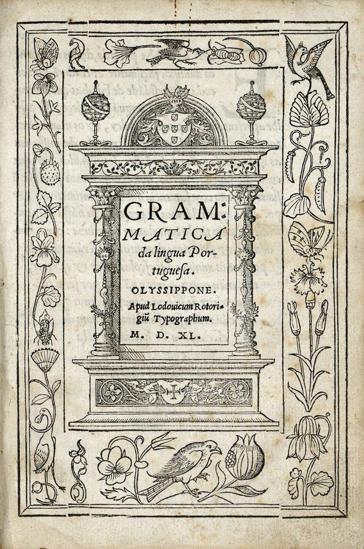 Frontispiece of Grammatica da lingua portuguesa, published in 1540