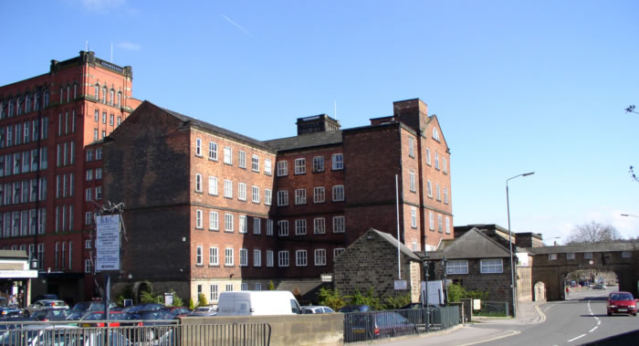 Belper: Jedediah Strutt's North Mill with the East Mill behind