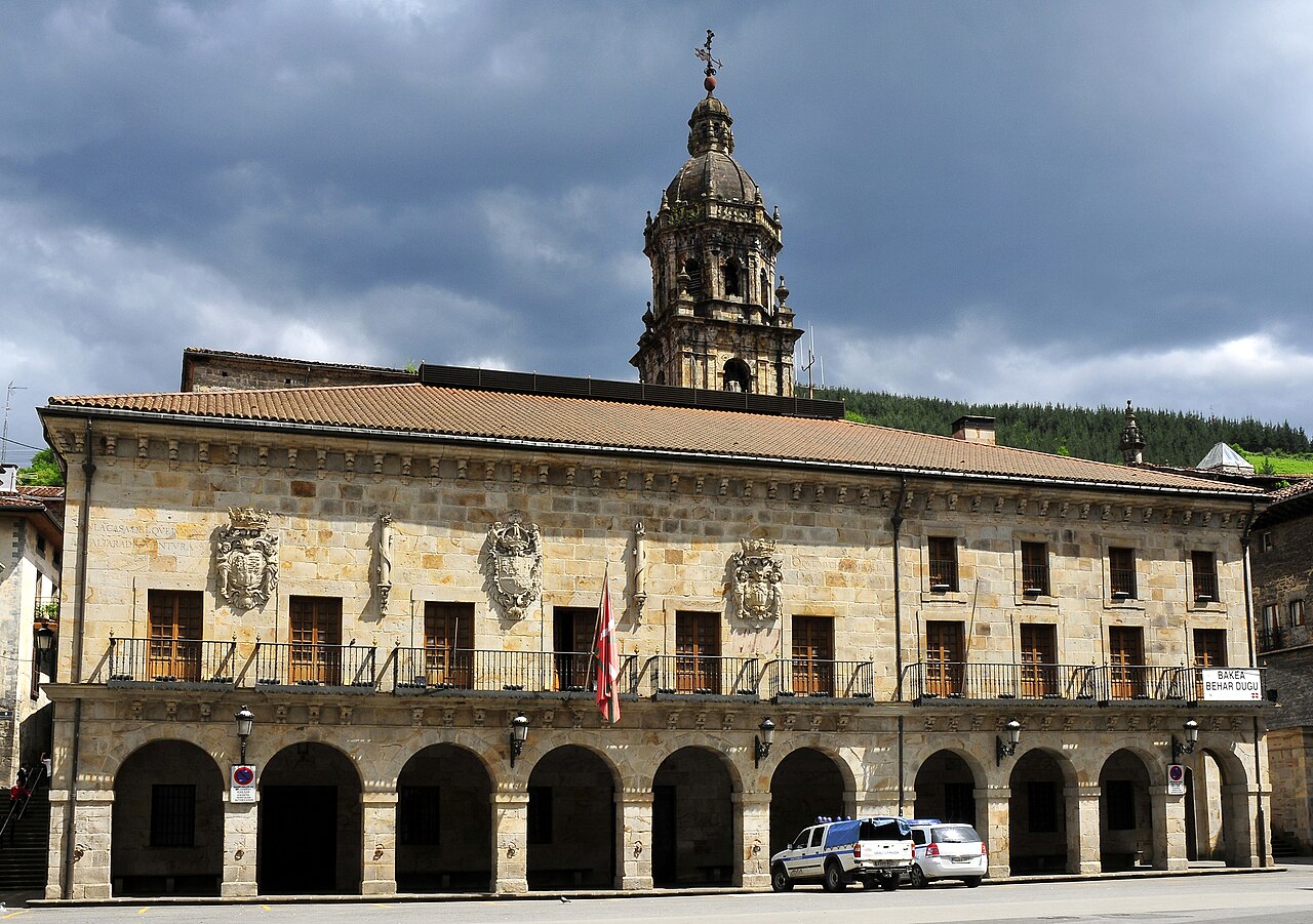 Front side of the Town Hall. Bergara, Gipuzkoa, Basque Country
