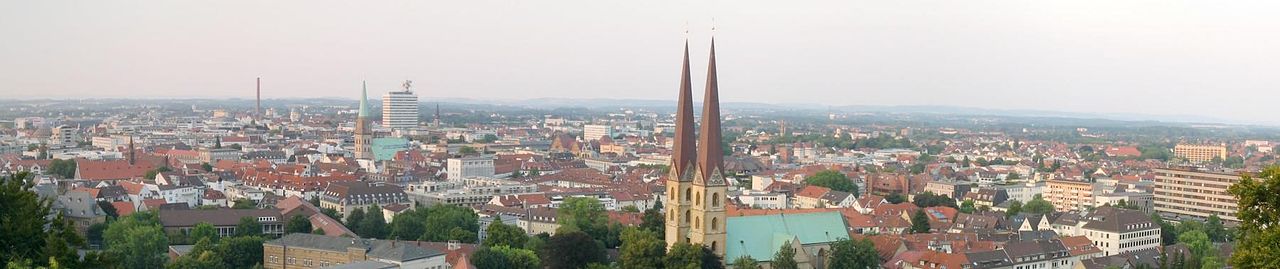 Bielefeld City seen from the Sparrenburg