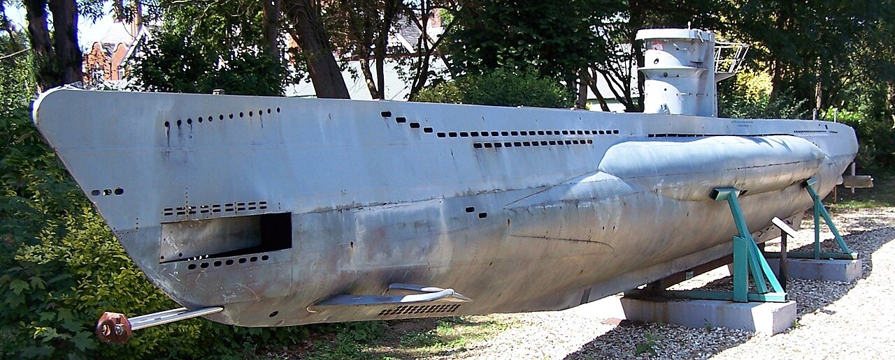 Bletchley Park, scale model of German WWII submarine, used in the movie Enigma and later donated to the museum.

Photo Cnyborg, July 2005