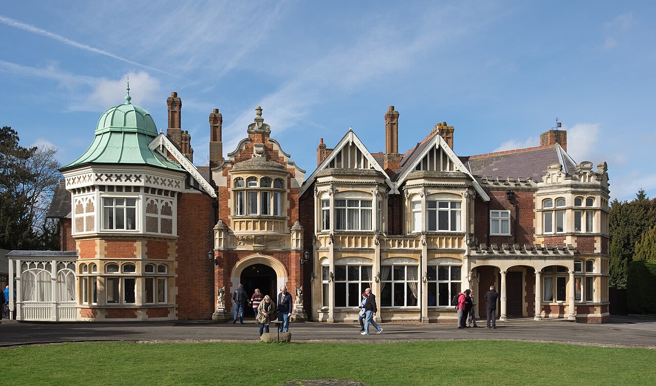 Bletchley Park Mansion. This house was the headquarters for British codebreakers during World War II. The mansion is a Grade II Listed Building in England.
