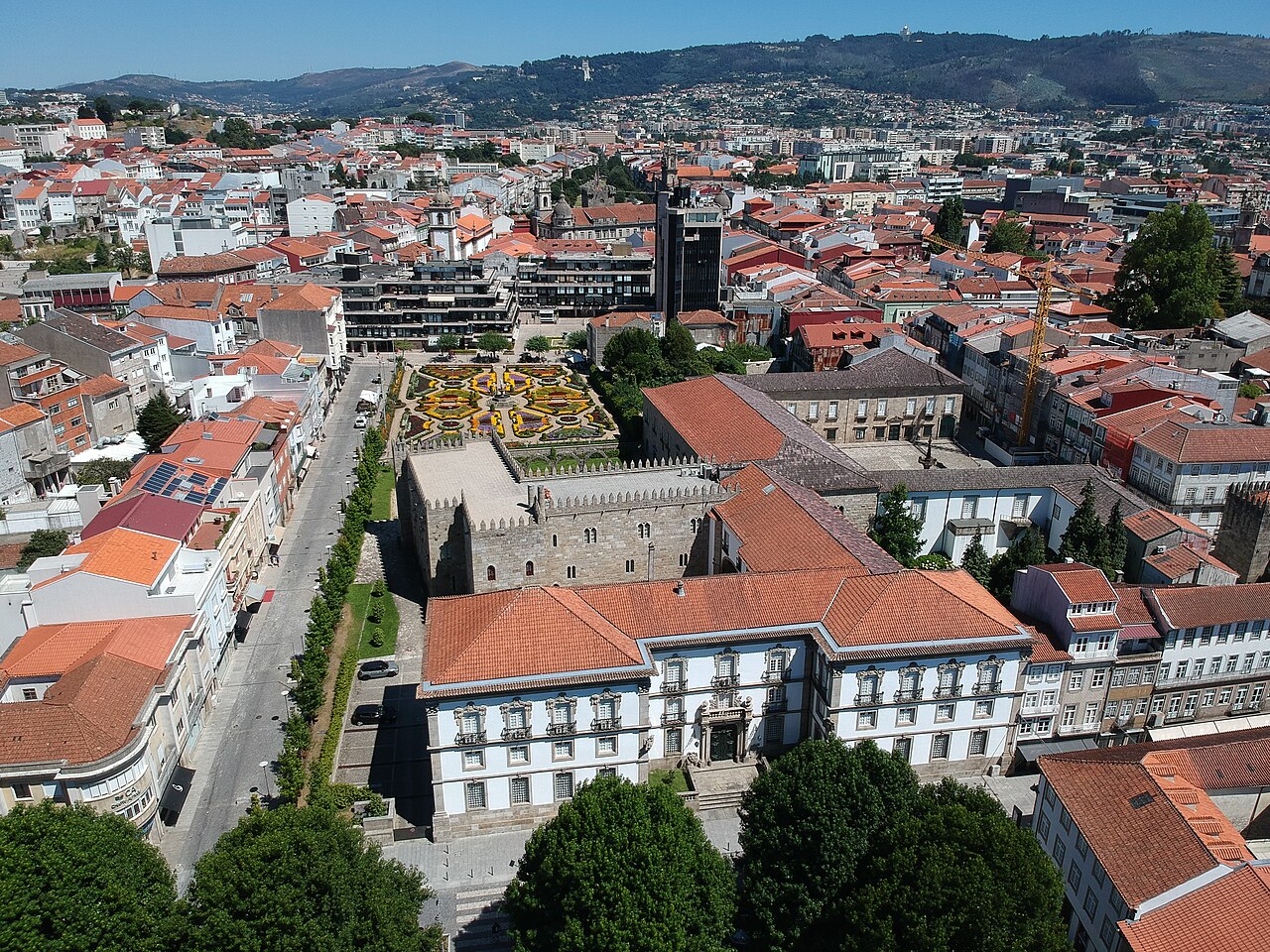 Aerial photograph of Braga, Portugal.