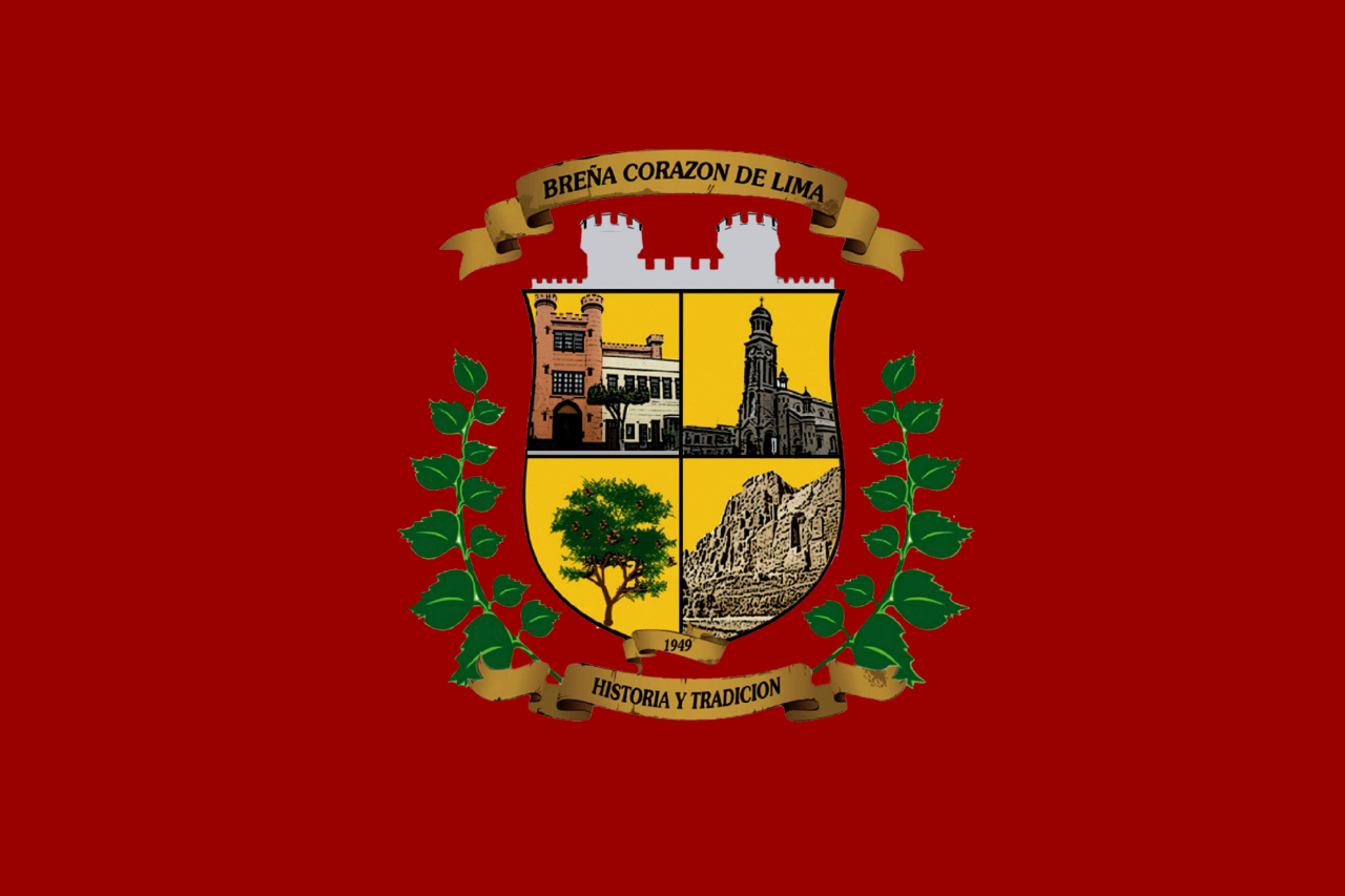 Bandera del distrito de Breña, Lima