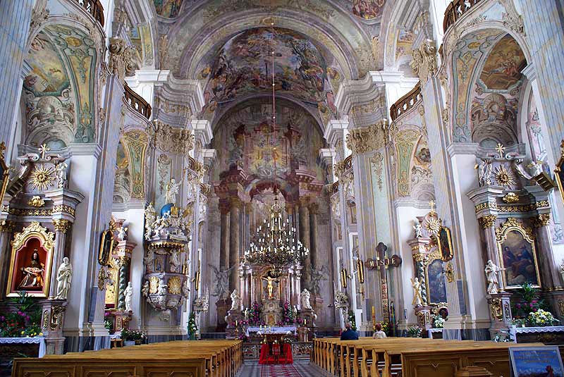 Brzeg, kościół klasztorny jezuitów, ob. par. p.w. Św. Krzyża, 1734, 1856