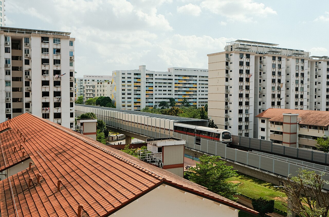 Aerial photo of w:Bukit Gombak, Singapore. Taken from Block 524 Bukit Batok Street 52.