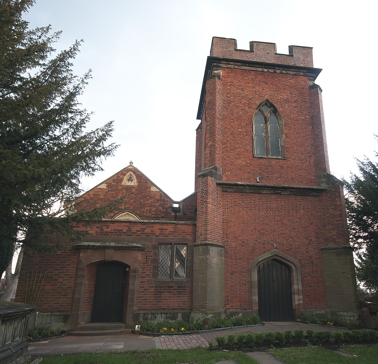 Christchurch parish church, Burntwood, Staffordshire, seen from the west