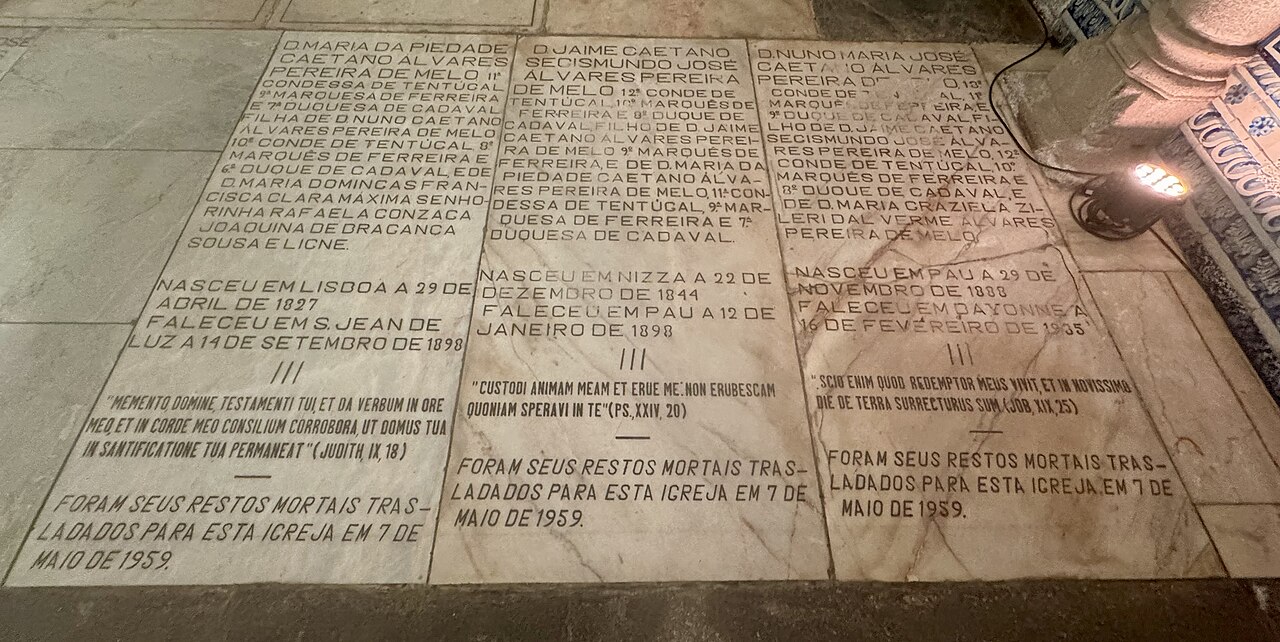 Tombs of the 7th, 8th and 9th Duke of Cadaval (August 2025)