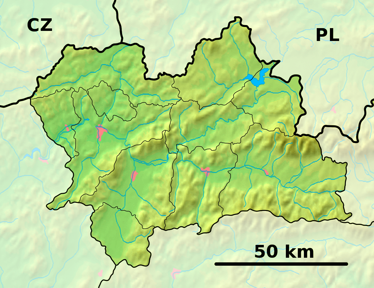 Background map of the Žilina Region, Slovakia, for Geoboxes, the same boundaries as Image:Žilina Region with districts map.svg

Contour map of districts in the Žilina Region, Slovakia, the same boundaries as Image:Žilina Region demis background map.png