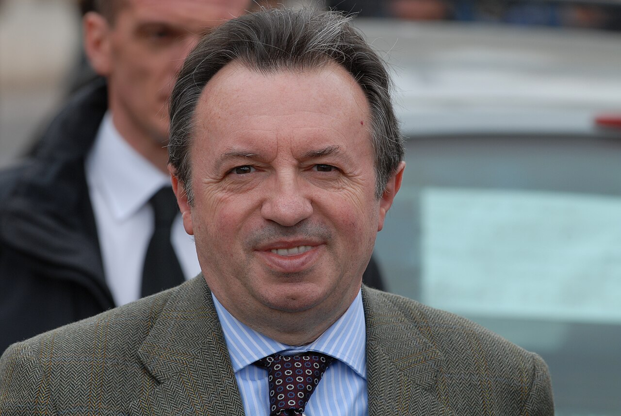 Jean-Noel Guerini, on a PR event in Chutes Lavie, Marseille, France, during the 2008 municipal election campaign.