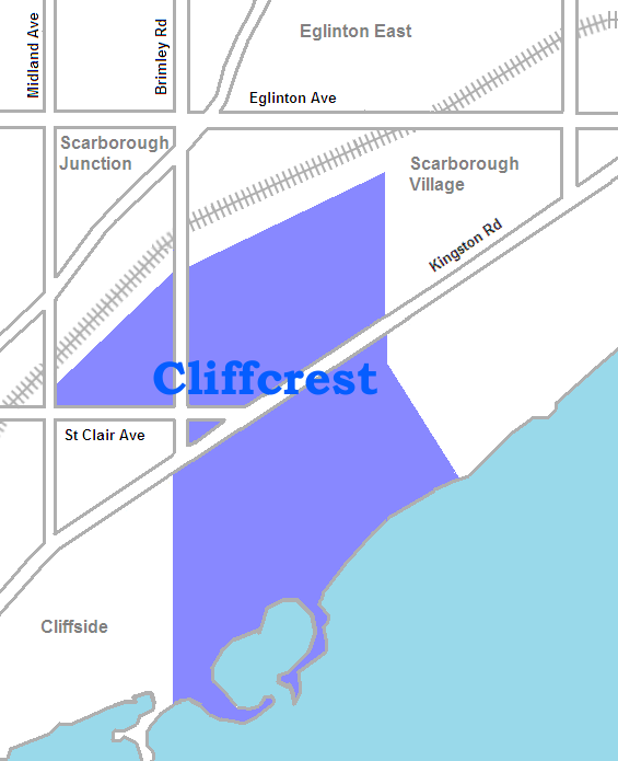 map of w:Cliffcrest