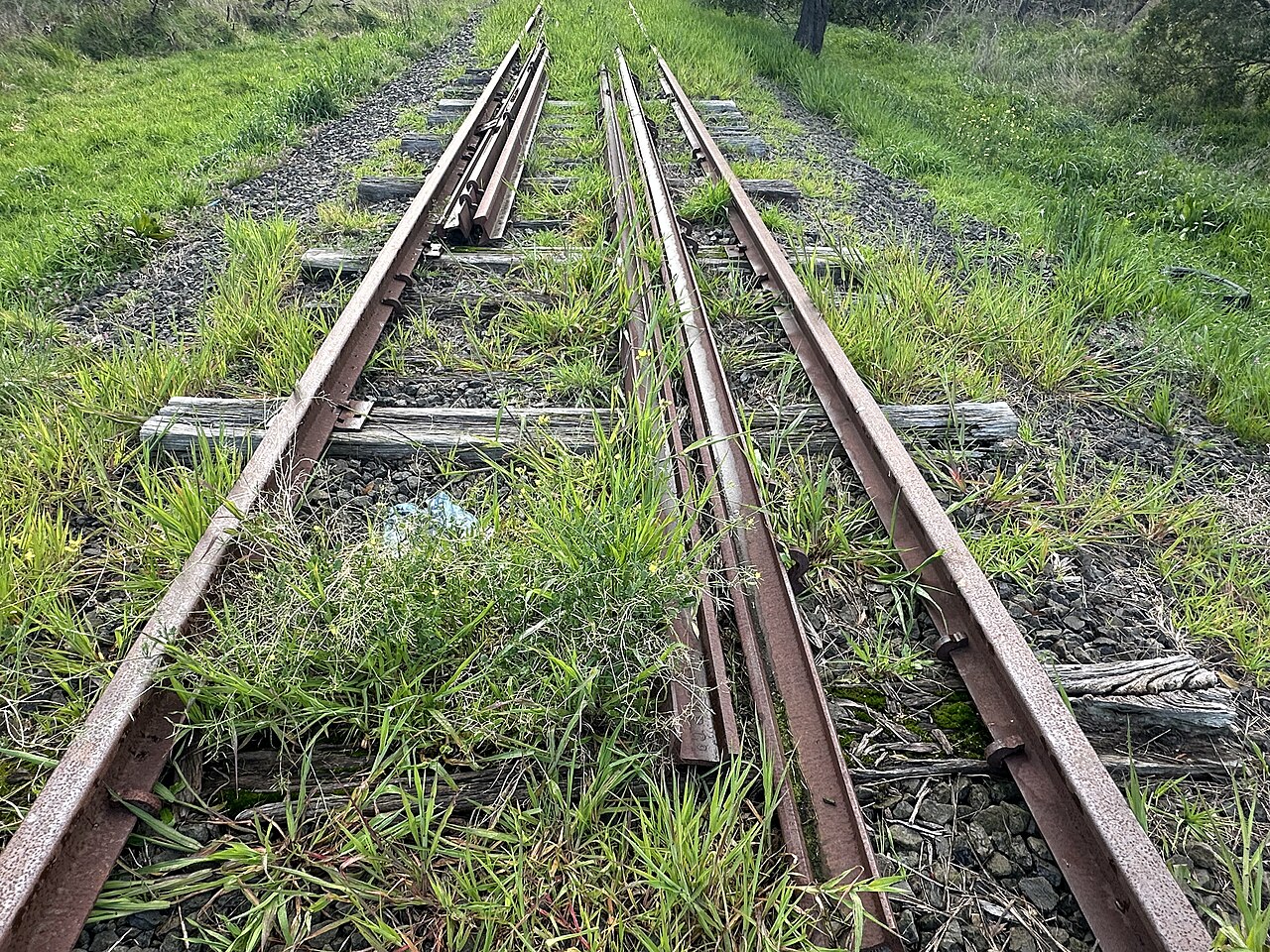 Future site of East Cranbourne railway station (with abandoned tracks from the South Gippsland railway line visible) in August 2026
