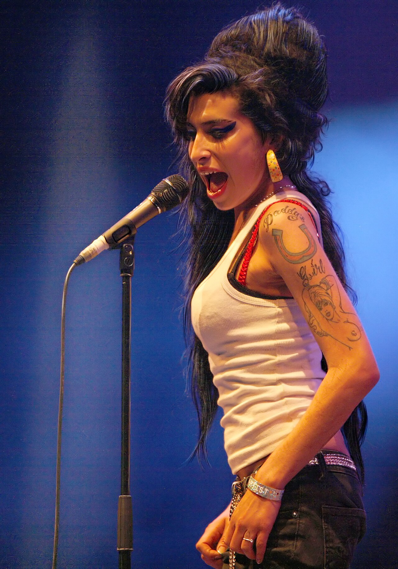 Amy Winehouse at the Eurockéennes of 2007