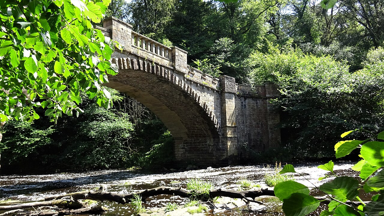 The rebuilt Nasmyth Bridge, River Almond, Almondell Country Park, West Lothian