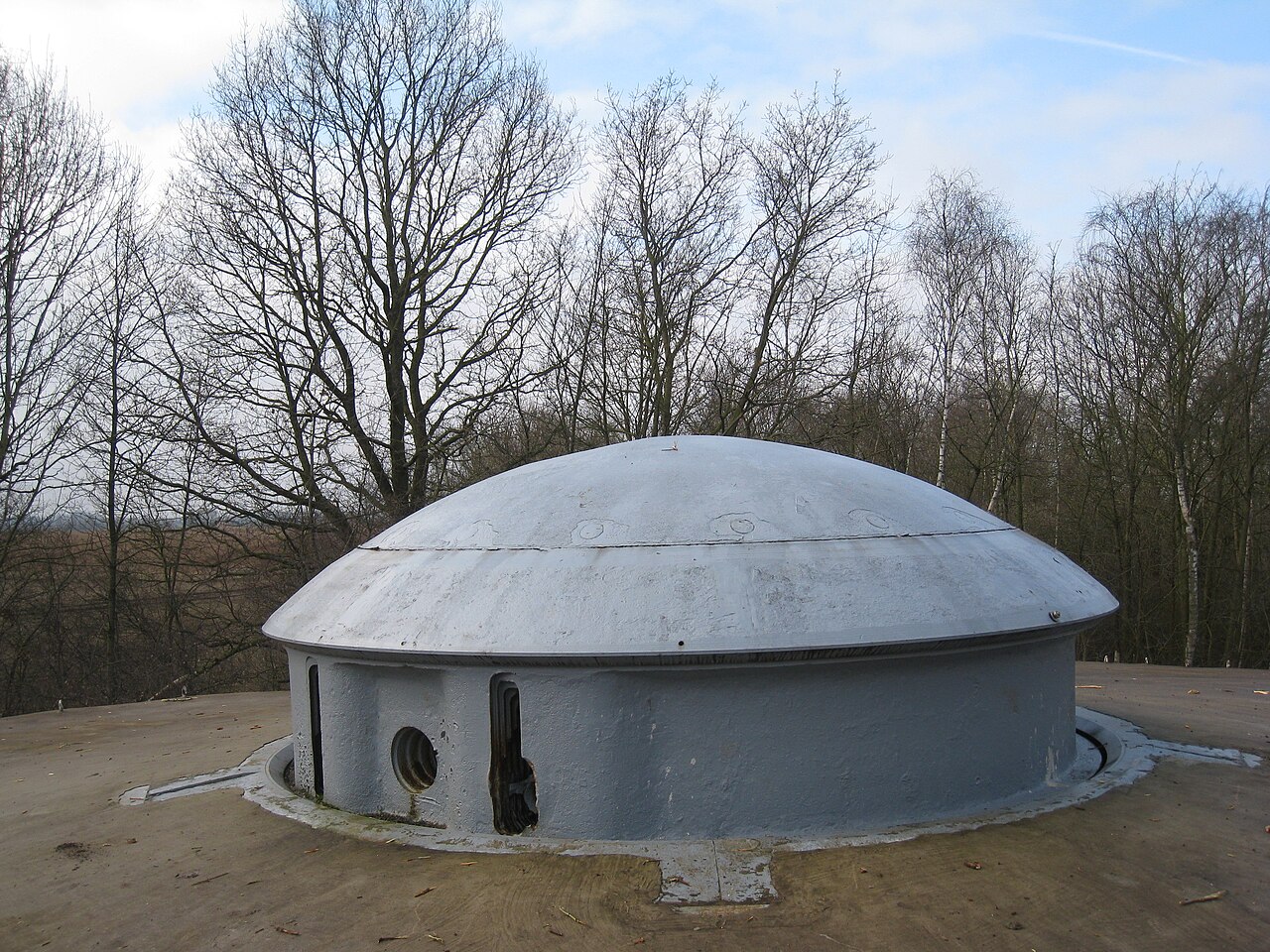 The Belgian fortress Eben-Emael.  Retractable armored turret with two 75mm rapid-fire guns with 8km ranges.