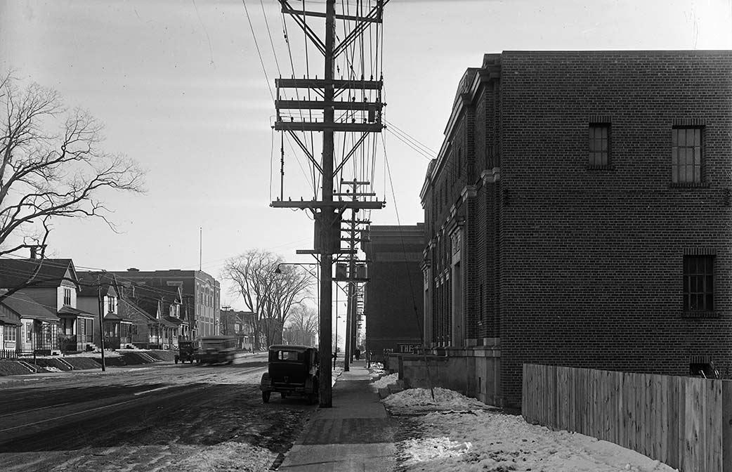 South side of Eglinton Avenue east from Yonge Street (Toronto, Canada).