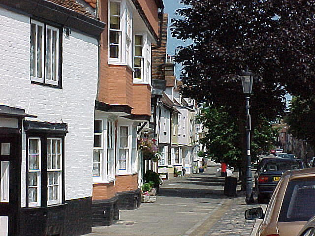 Abbey Street, Faversham, near to Faversham, Kent, Great Britain.
Took this having just eaten at The Phoenix Tavern on a working trip to what I had previously thought was a bland town. I see the place in a different light now.