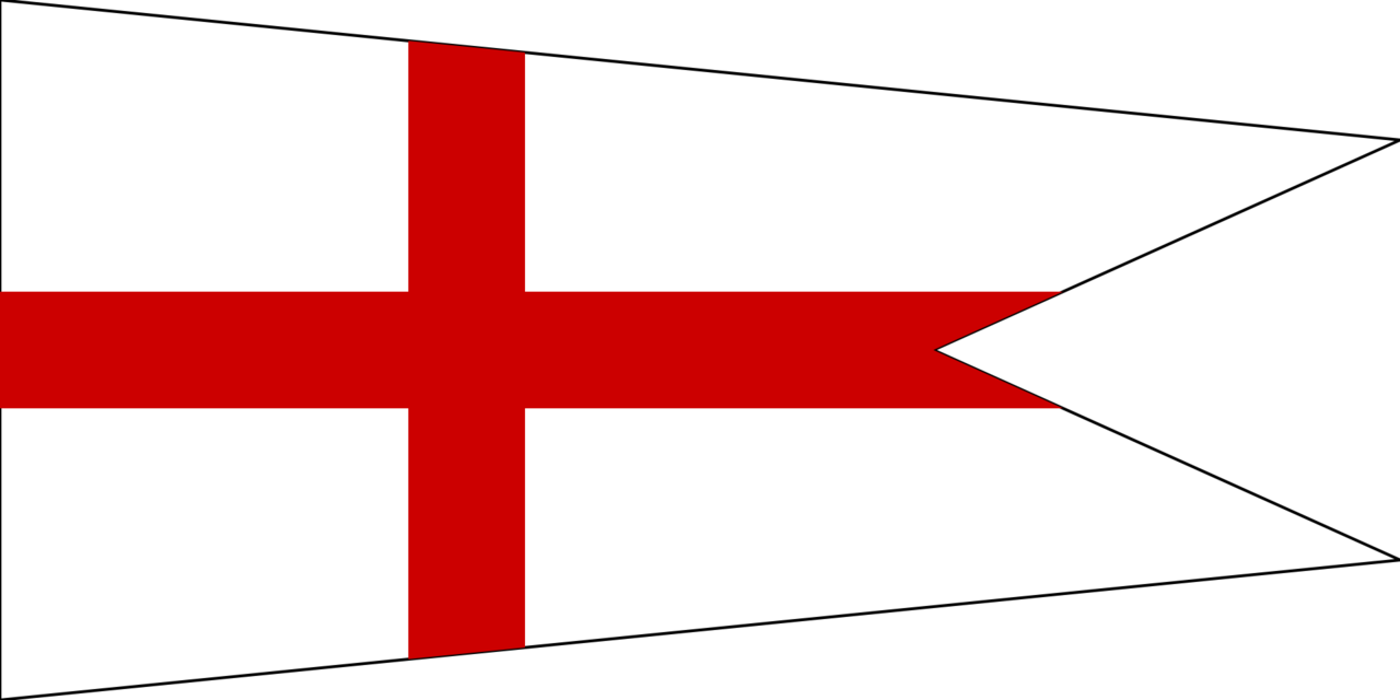 Broad Pendant of a Commodore, First Class, of the British Royal Navy.