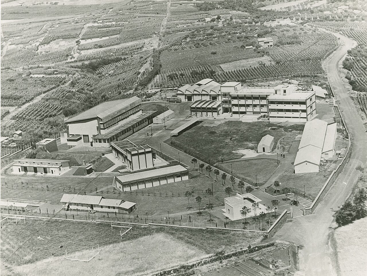 Bird's eye view of National Laboratory of Frascati