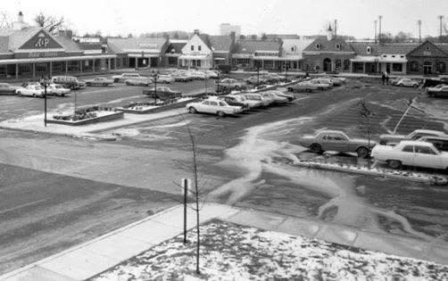 Gaithersburg Square in the winter of 1967