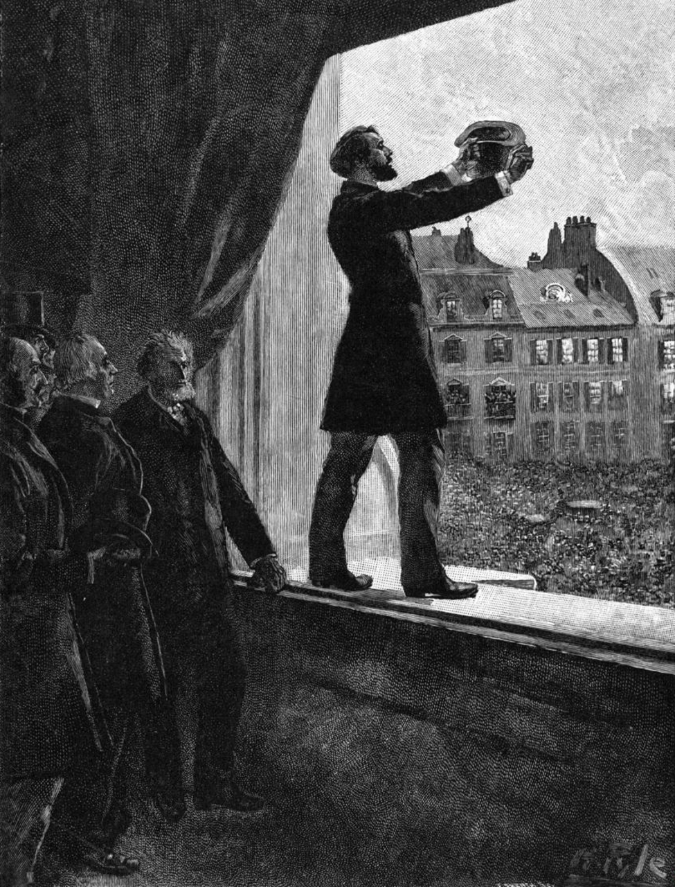 Léon Gambetta proclaiming the Republic of France.