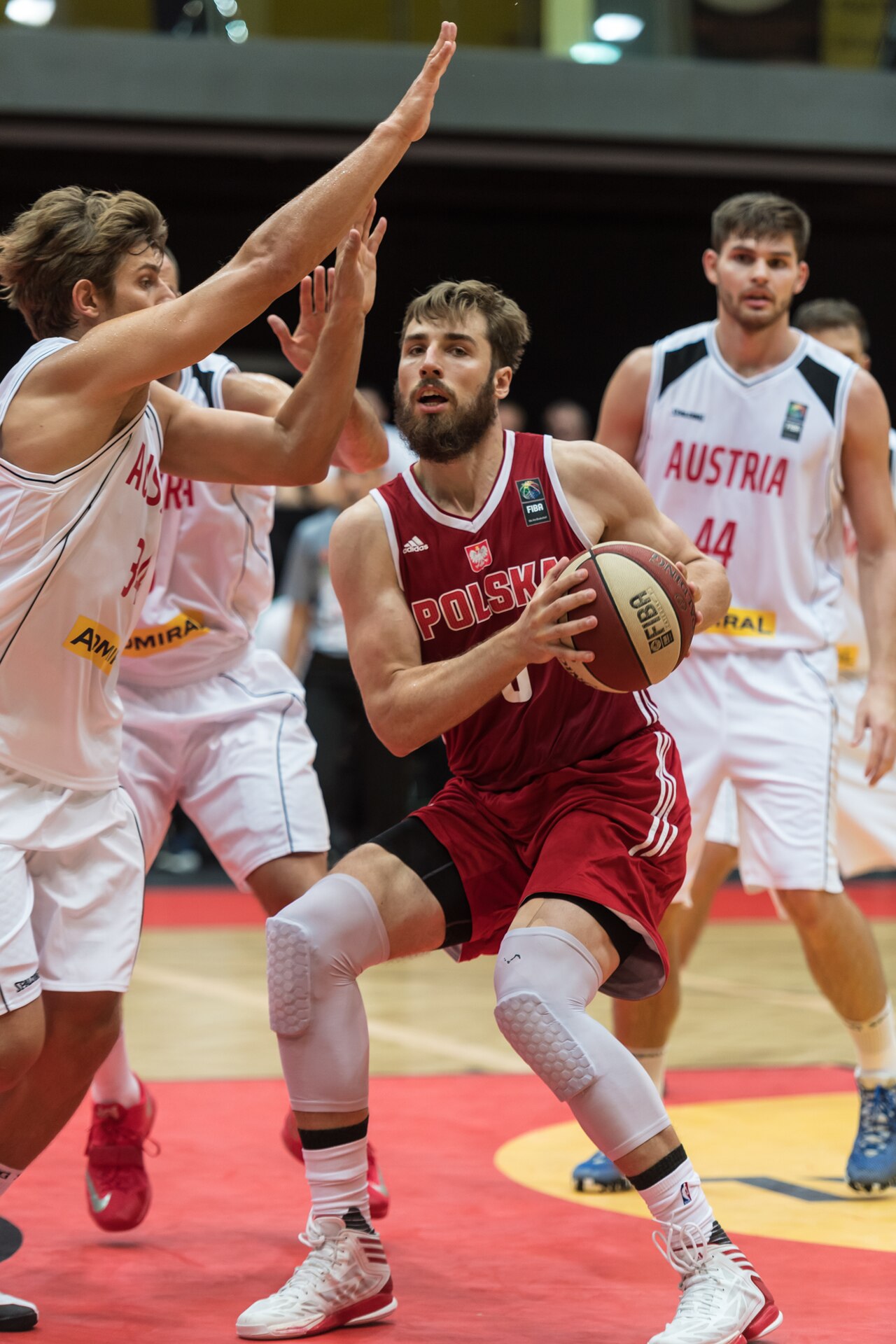 ÖBV Vier-Nationen-Turnier vom 12.-14. August 2016 in Schwechat - Österreich vs Polen. Bild zeigt Moritz Lanegger (AUT) und  Aleksander Czyz (POL)