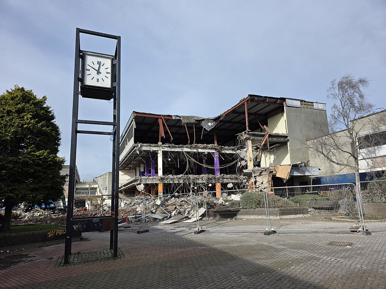 Demolition of the former Co-op department store in early 2026, Glenrothes town centre