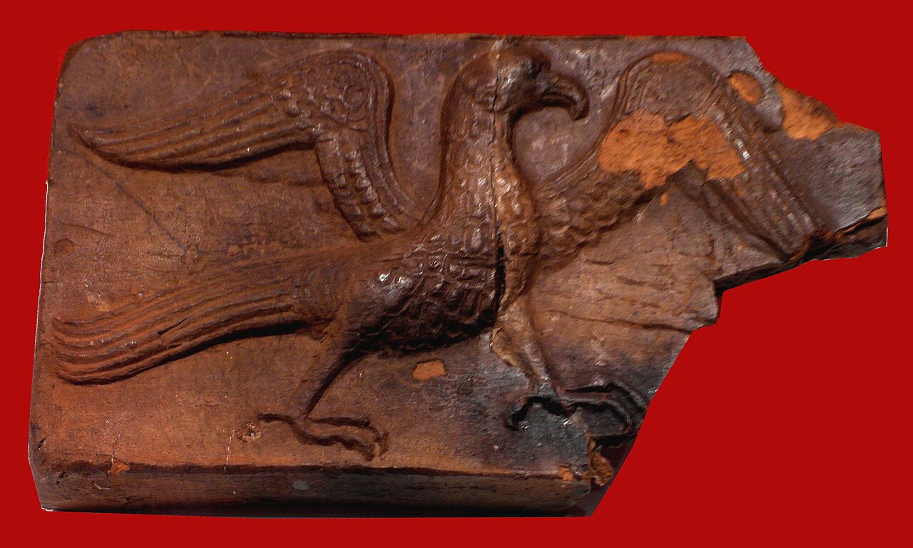 Ceramic tiel featuring an eagle, Gniezno XII Century, clay