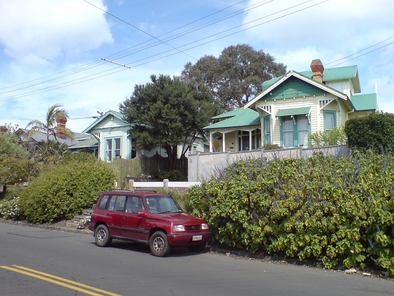 Some older villas in southern Grey Lynn in Auckland City, New Zealand. Left 20 Tuarangi Rd, Right 22 Tuarangi Rd