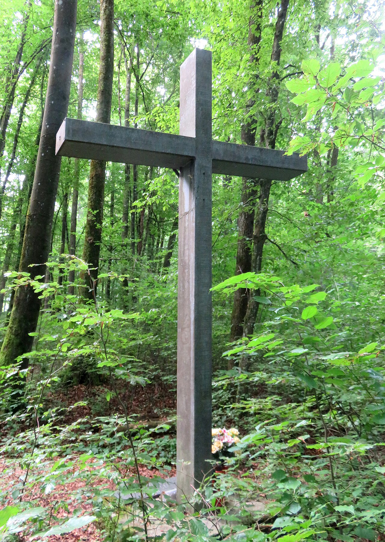 Cross at the Koščak Hill Mass Grave in Grosuplje, Municipality of Grosuplje, Slovenia