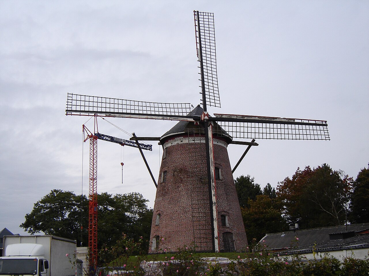 "De Grote Napoleon" windmill in Hamme. Hamme, East Flanders, Belgium