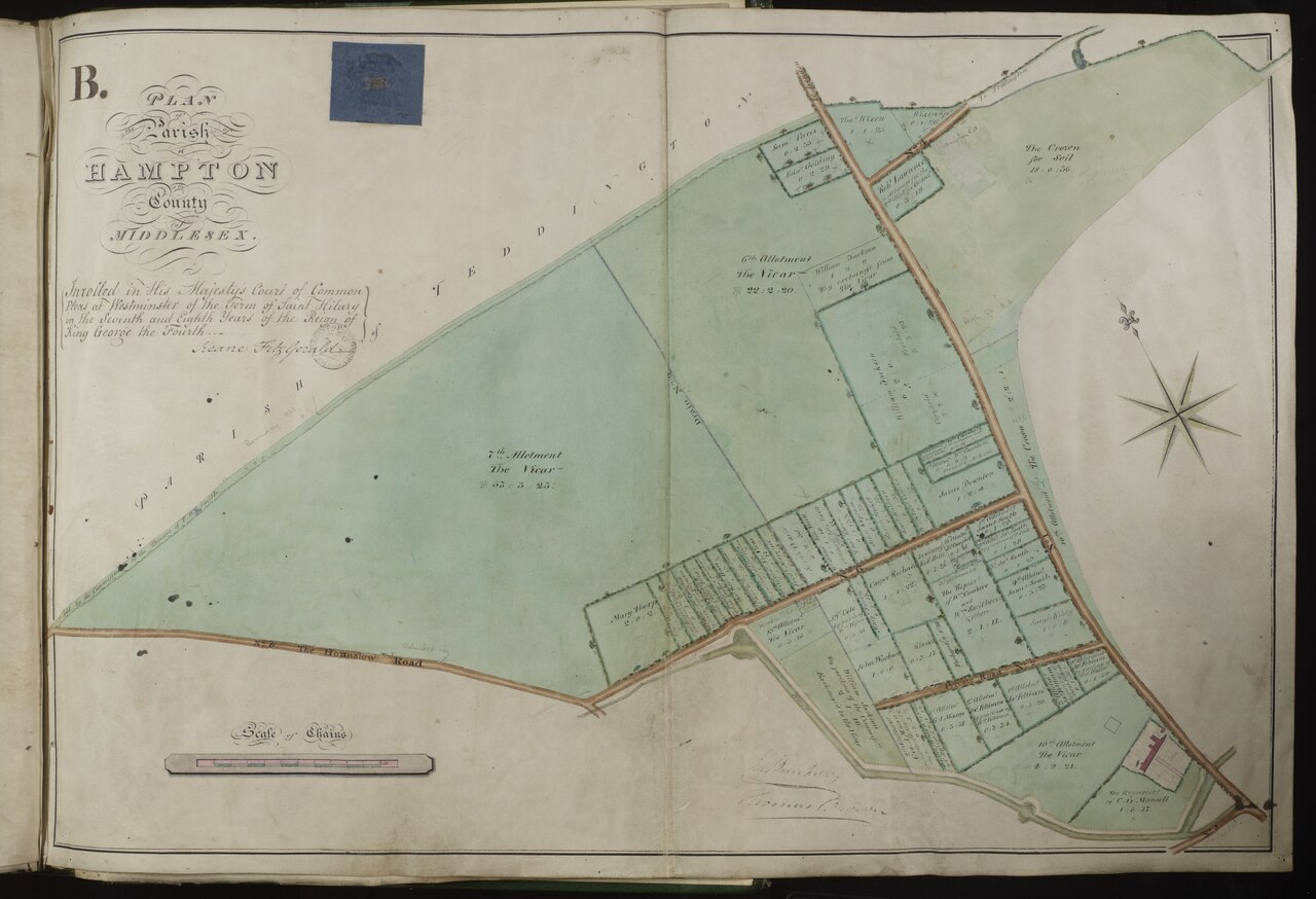 1827-28 Hampton Enclosure Map