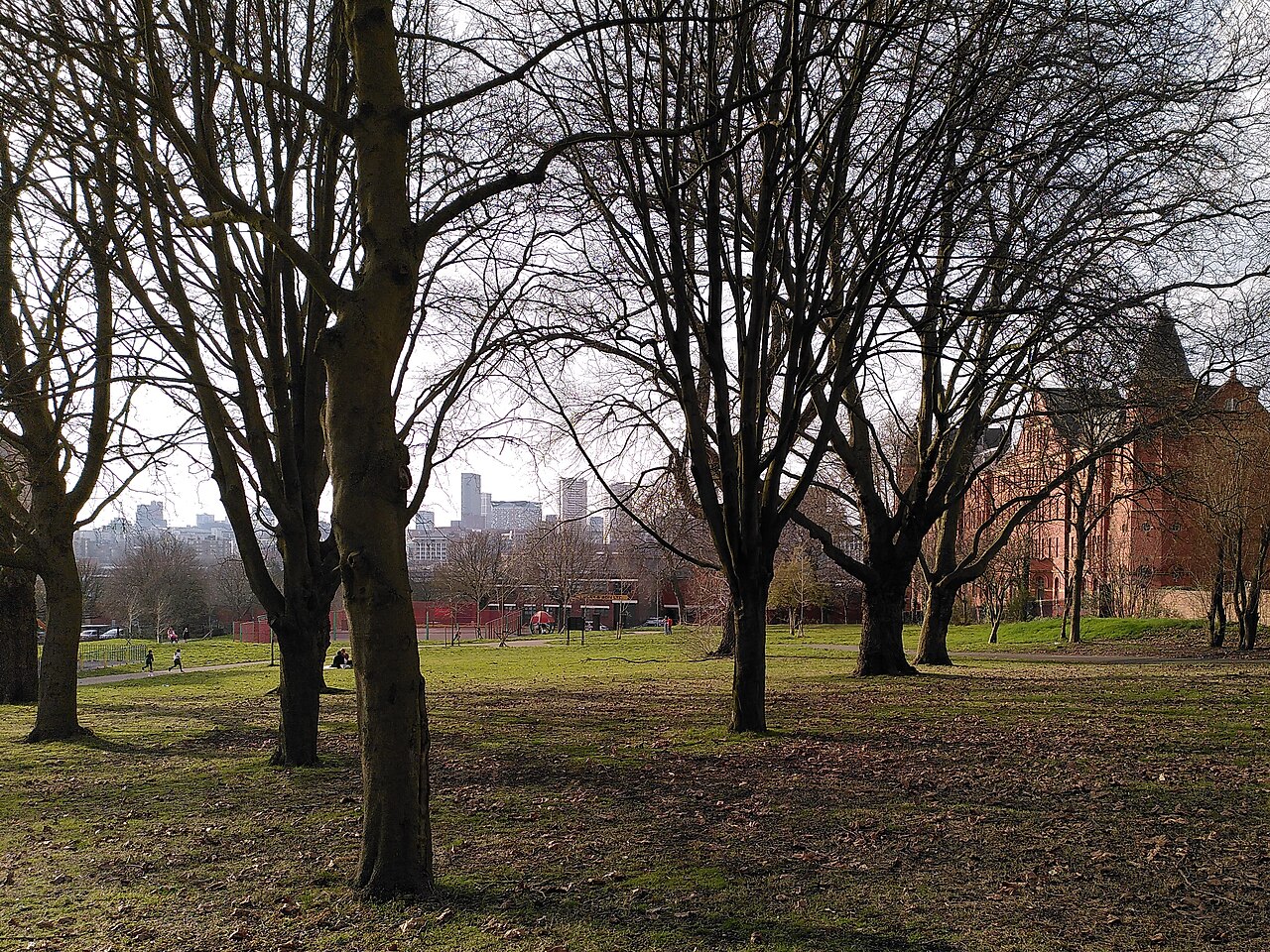 Highgate Park, looking towards central Birmingham