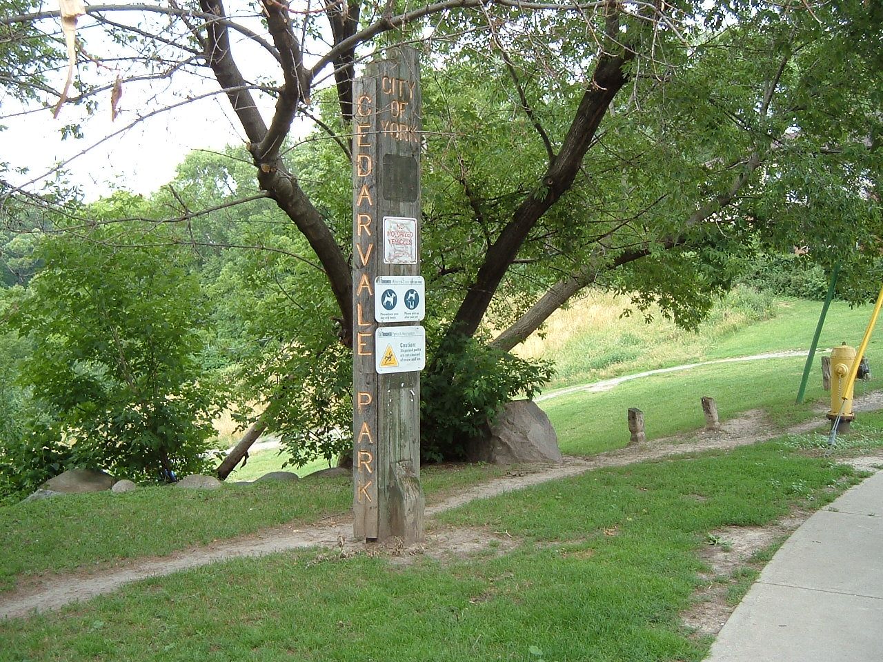 sign for cedarvale park
this is my own work.