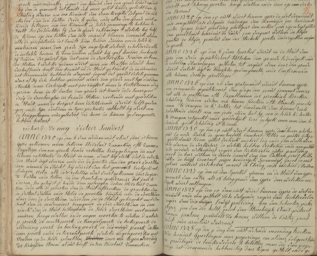 Excerpt from the chronicle of Ypres, with numerous legends and anecdotes. Written in the 18th century.