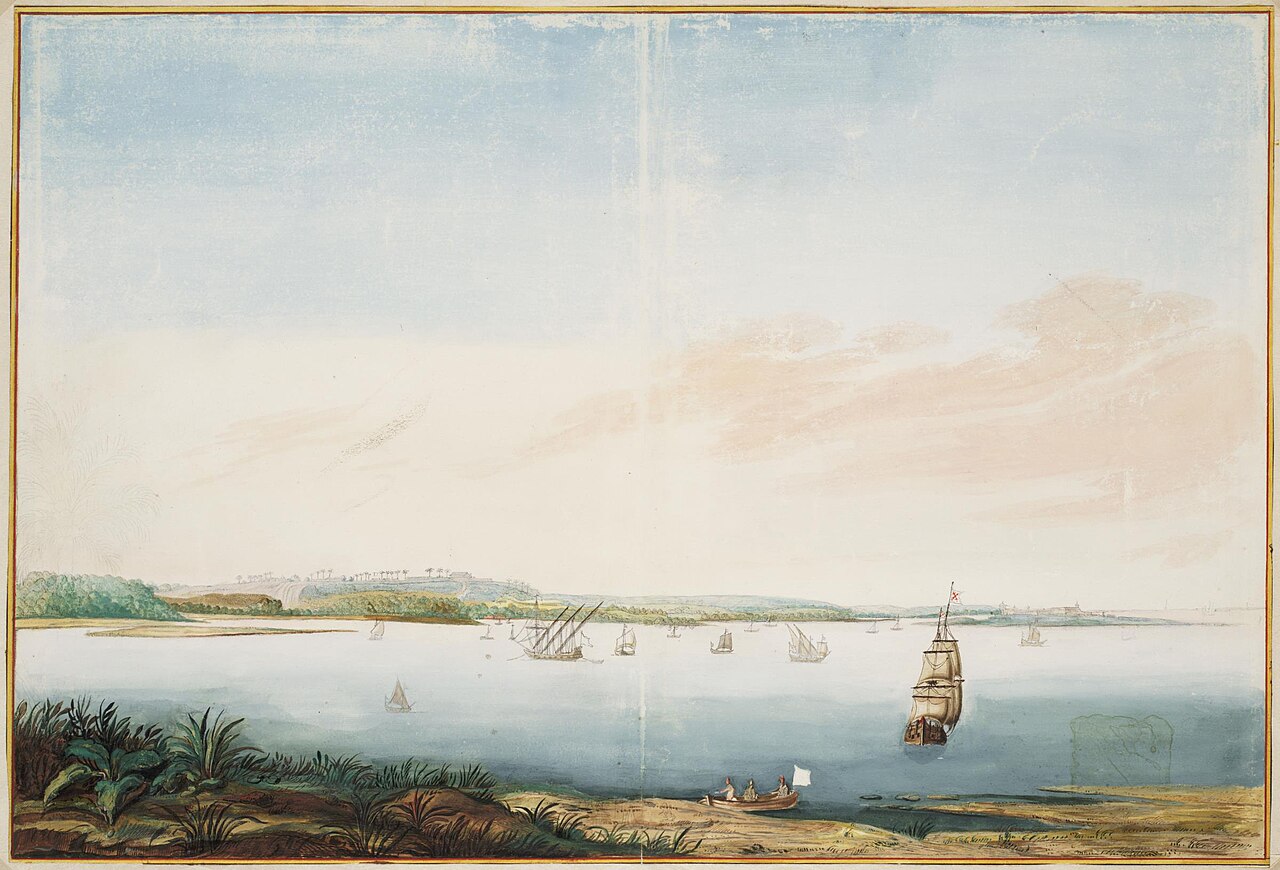 Title in the Leupe catalogue (NA): Gezicht op [...].
View of Tamaraca.
Compare with Casper Barlaeus, 'Rervm per octennivm in Brasilia', Koninklijke Bibliotheek inv. nr. 1043 B14 opposite p. 53.

Remarks: the plate is included in the Vingboons Atlas.