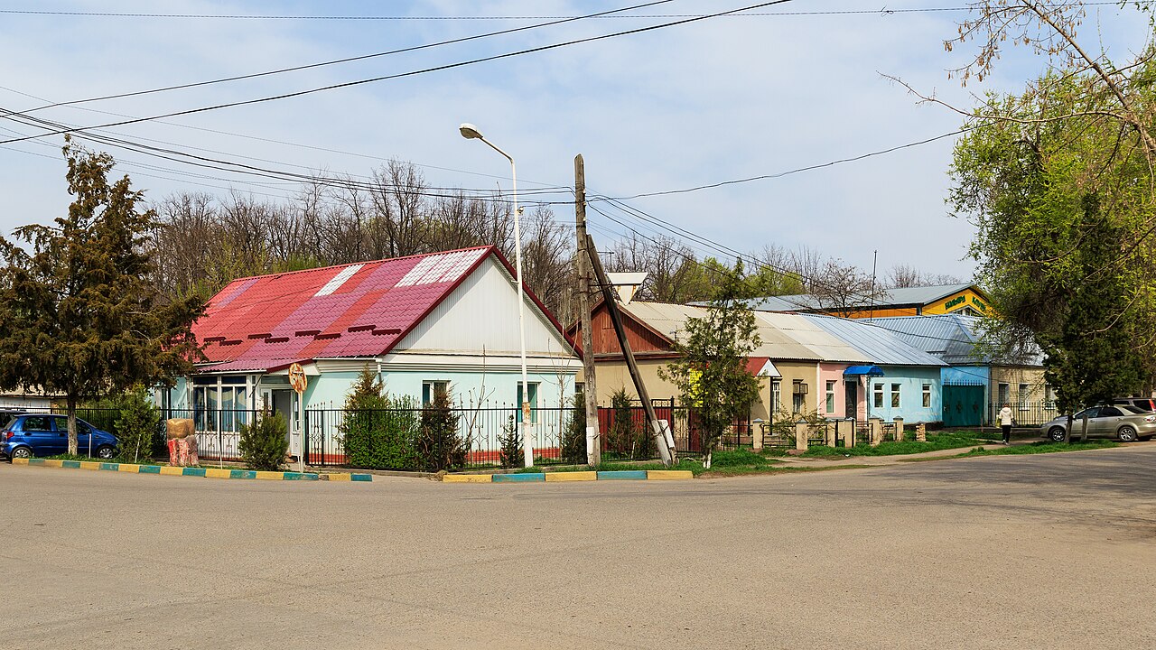 Near surroundings of the railway station in Kant, Chuy Region, Kyrgyzstan