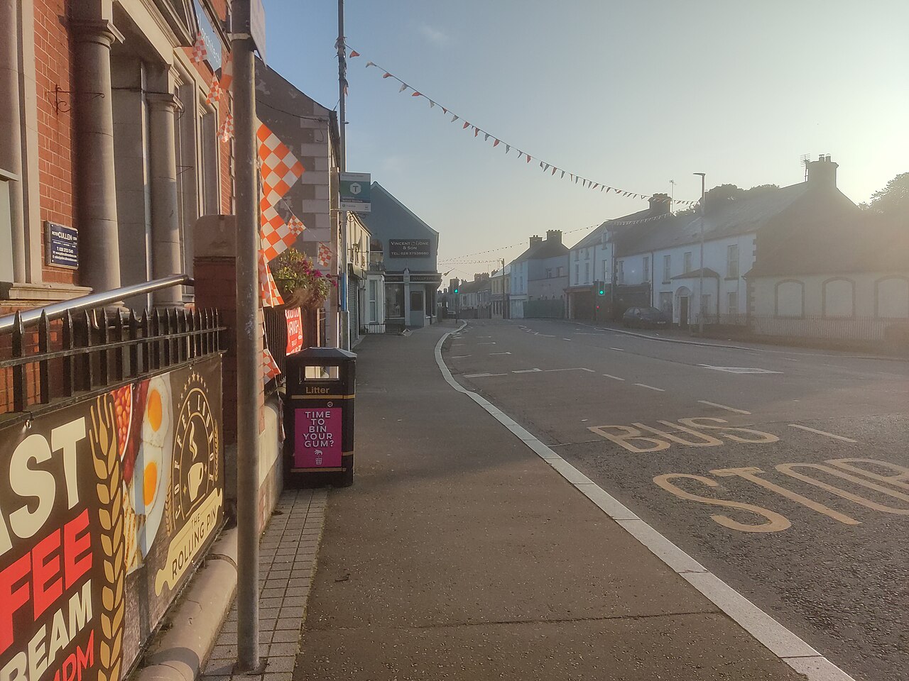 Kinelowen Street in Keady at a Sunrise