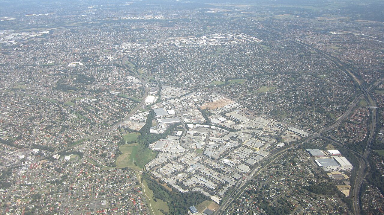 Aerial view of Acacia Gardens, Blacktown, Doonside, Kings Langley, Kings Park, Marayong, Quakers Hill, Seven Hills and Woodcroft.