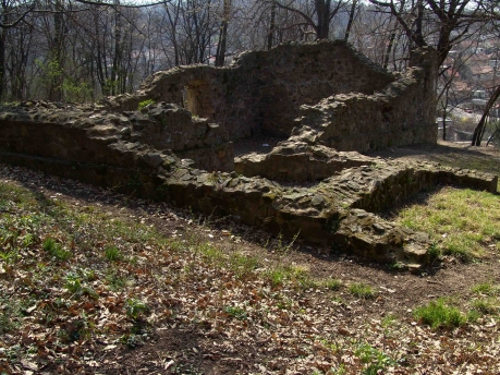 ruins of Medieval chapel in Komló