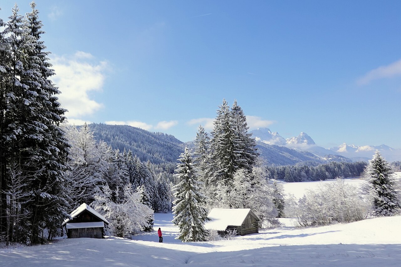 Weg zum Geroldsee bei Krün (Oberbayern)